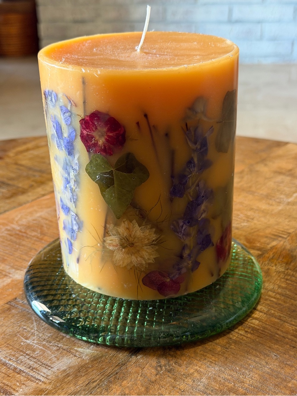 Rosy Rings Small 5.5 Inch 120 Hour Pillar Botanical Scented Candle 120 hours